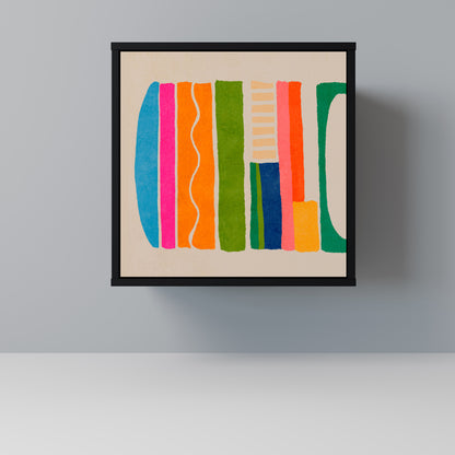 Credenza GEOMETRIC SHINE a 1 anta con finitura nera