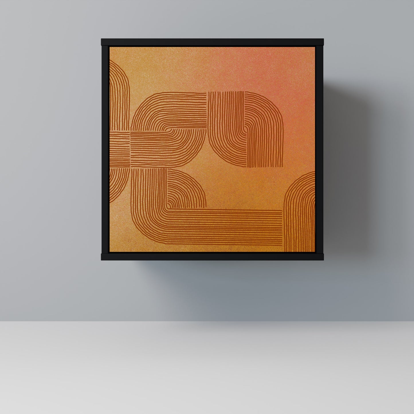 Credenza a 1 anta con finitura nera STRENGTHENING RELATION