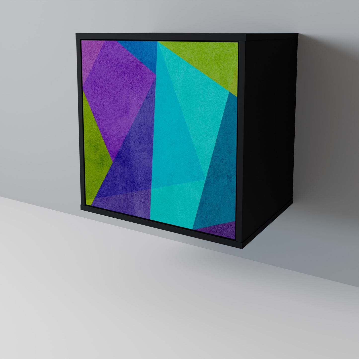 Credenza COLD SHOWCASE a 1 anta con finitura nera