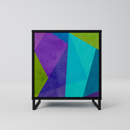 Credenza COLD SHOWCASE a 1 anta con finitura nera