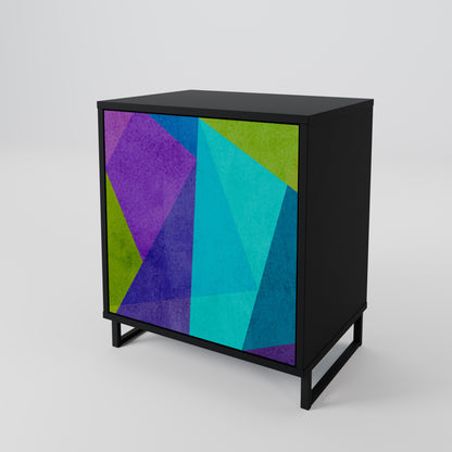 Credenza COLD SHOWCASE a 1 anta con finitura nera
