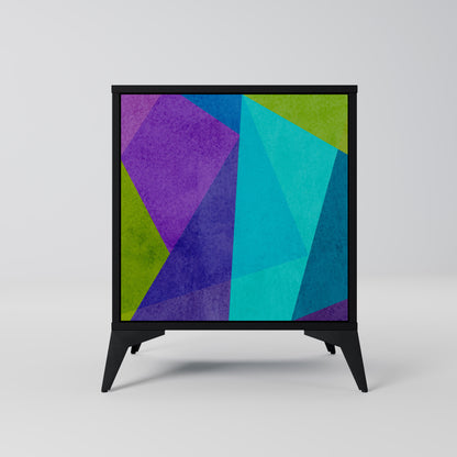 Credenza COLD SHOWCASE a 1 anta con finitura nera