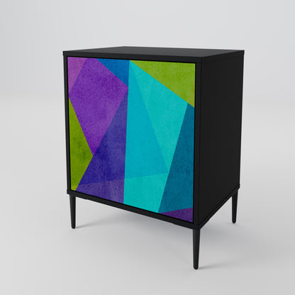 Credenza COLD SHOWCASE a 1 anta con finitura nera