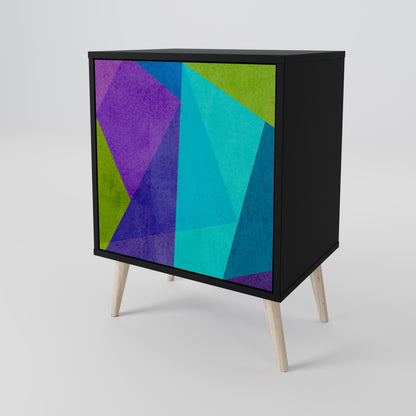 Credenza COLD SHOWCASE a 1 anta con finitura nera