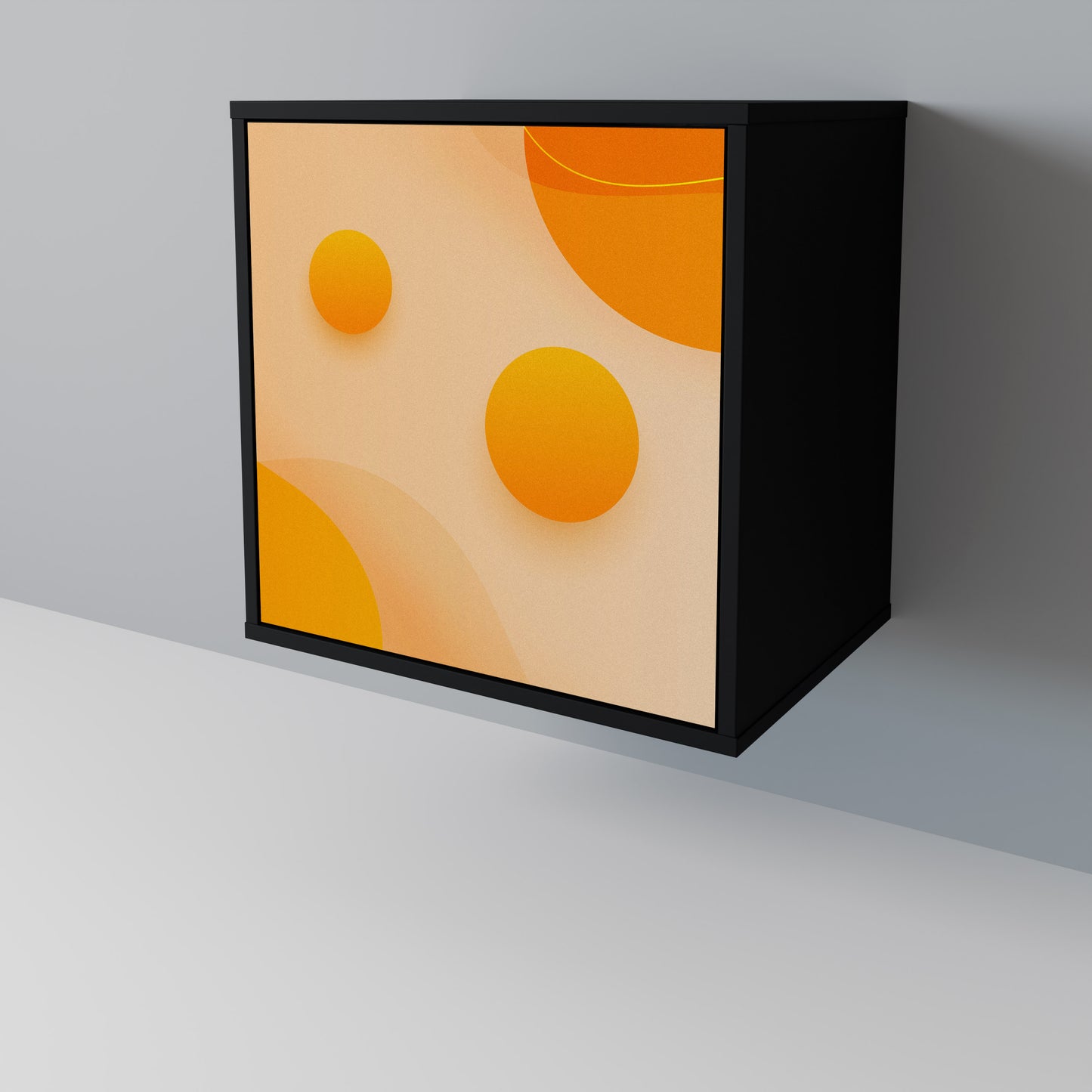 Credenza ORANGE ARRANGEMENT a 1 anta con finitura nera