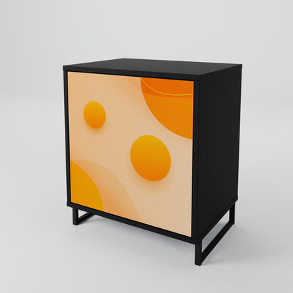 Credenza ORANGE ARRANGEMENT a 1 anta con finitura nera