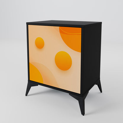 Credenza ORANGE ARRANGEMENT a 1 anta con finitura nera