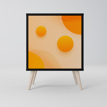 Credenza ORANGE ARRANGEMENT a 1 anta con finitura nera