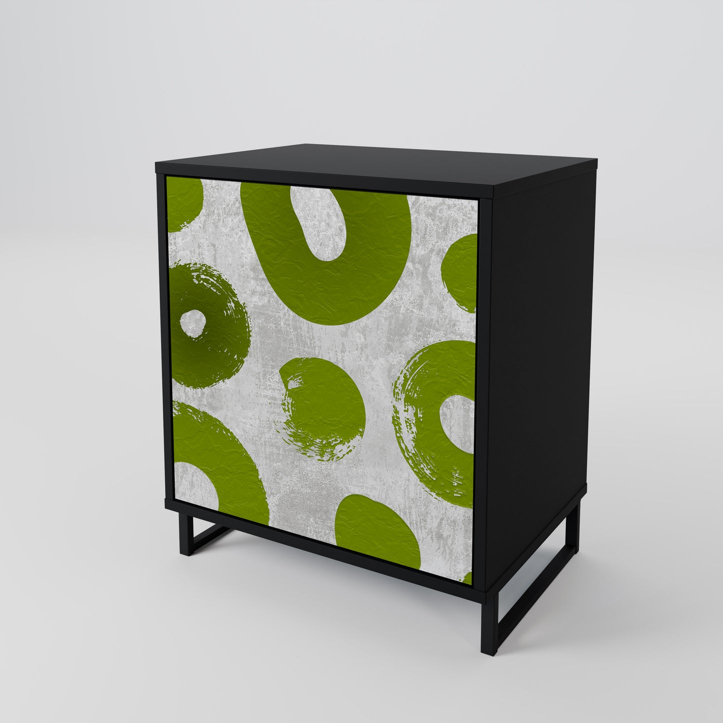 Credenza GREEN RHAPSODY a 1 anta con finitura nera
