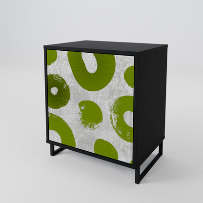 Credenza GREEN RHAPSODY a 1 anta con finitura nera