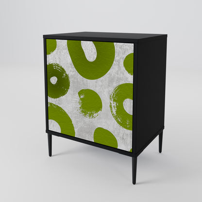 Credenza GREEN RHAPSODY a 1 anta con finitura nera