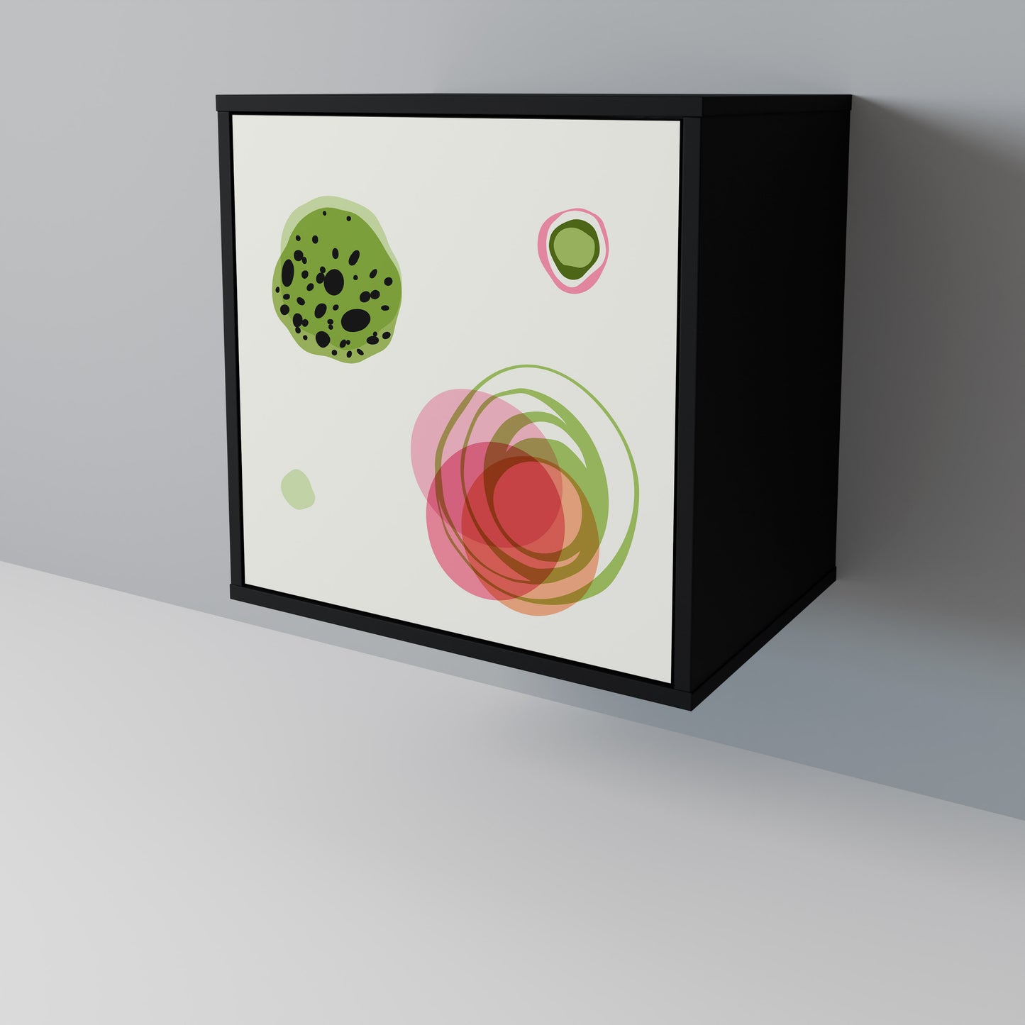 Credenza a 1 anta COLORFUL COSMOS con finitura nera