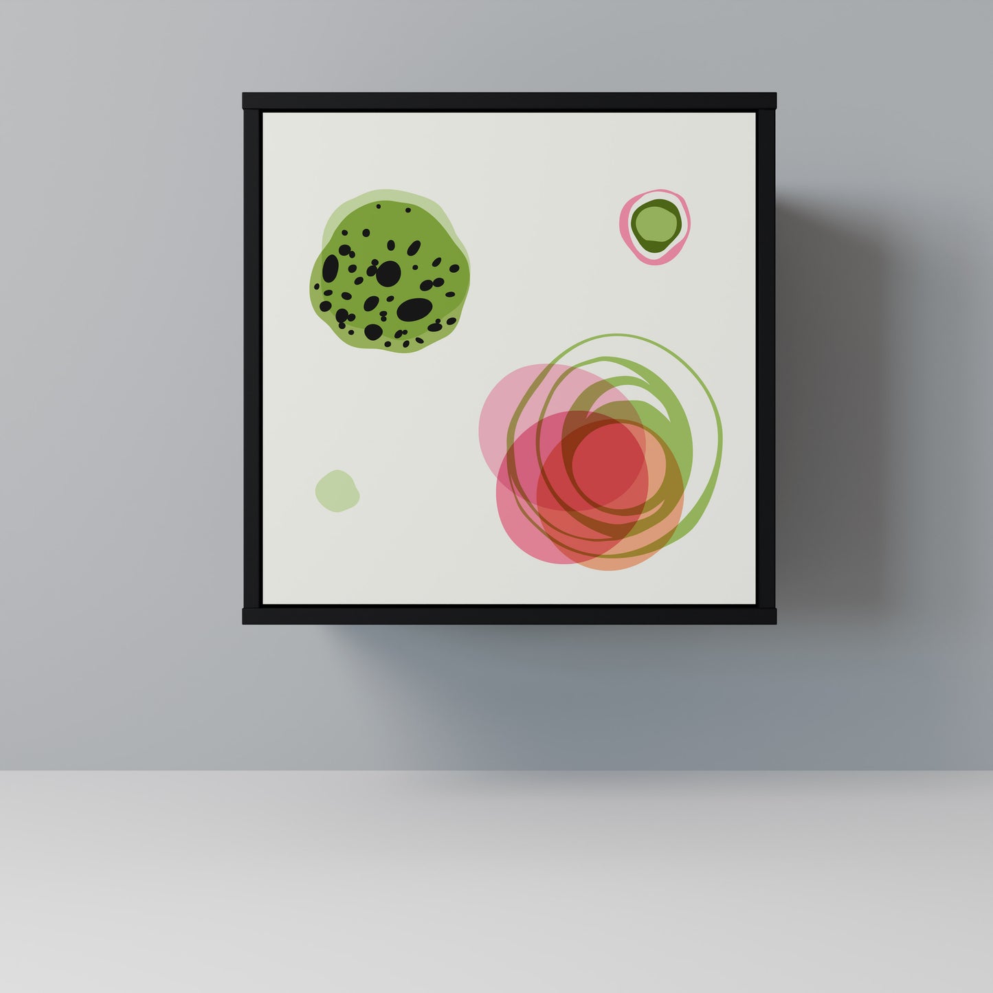 Credenza a 1 anta COLORFUL COSMOS con finitura nera