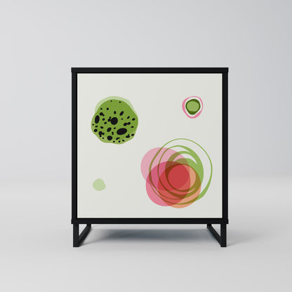 Credenza a 1 anta COLORFUL COSMOS con finitura nera