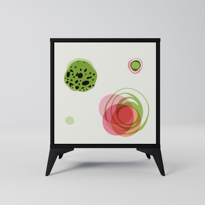 Credenza a 1 anta COLORFUL COSMOS con finitura nera