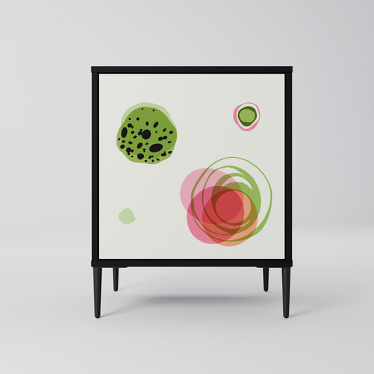 Credenza a 1 anta COLORFUL COSMOS con finitura nera