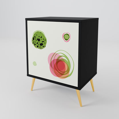 Credenza a 1 anta COLORFUL COSMOS con finitura nera