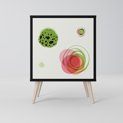 Credenza a 1 anta COLORFUL COSMOS con finitura nera