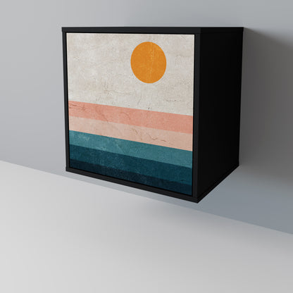 TWO HALVES 1-Door Sideboard in Black Finish