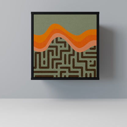 Credenza a 1 anta SIMPLE SOLUTIONS con finitura nera