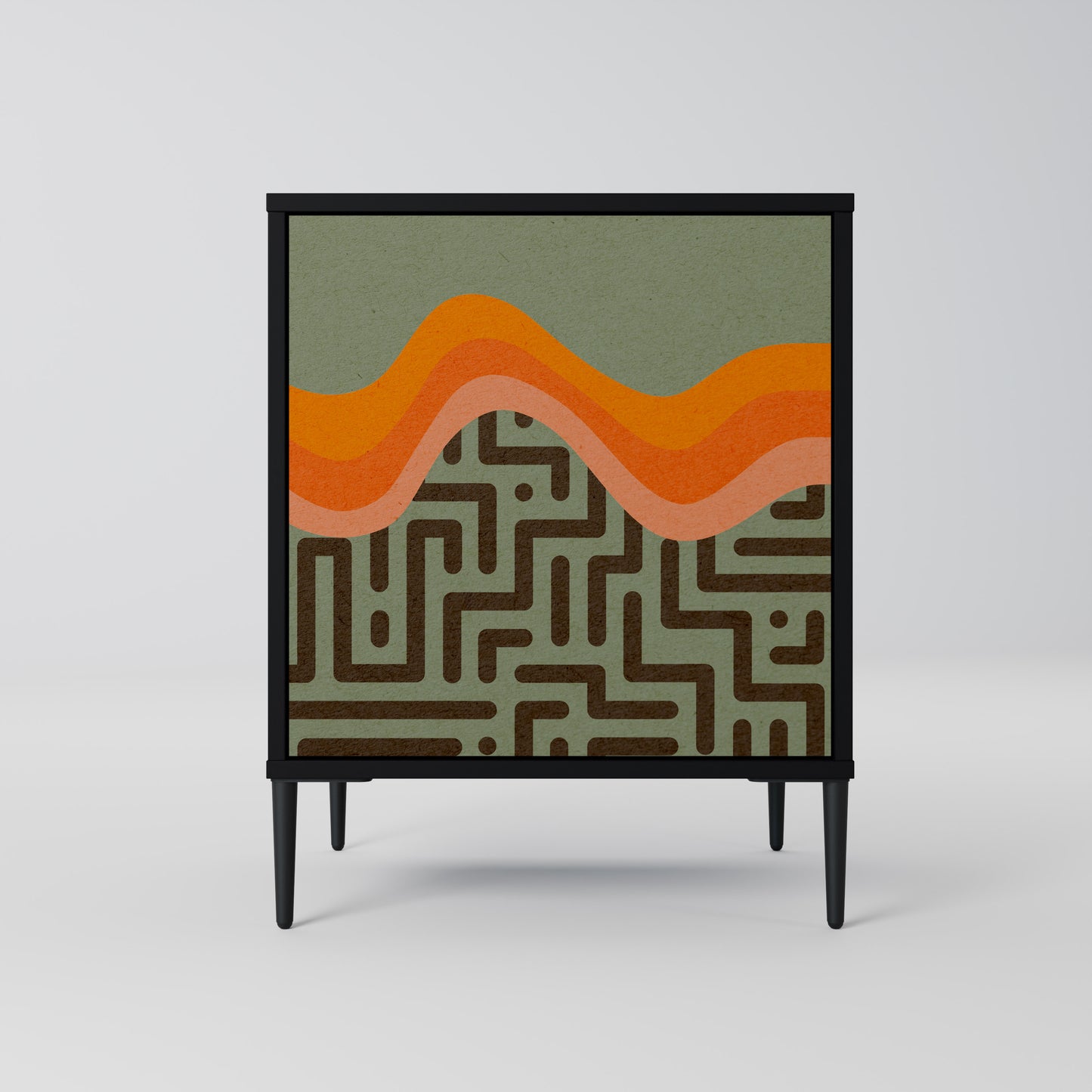 Credenza a 1 anta SIMPLE SOLUTIONS con finitura nera