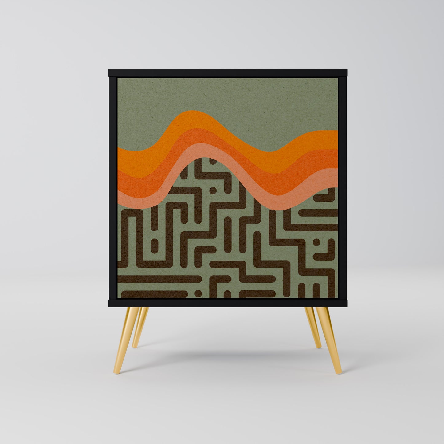 Credenza a 1 anta SIMPLE SOLUTIONS con finitura nera