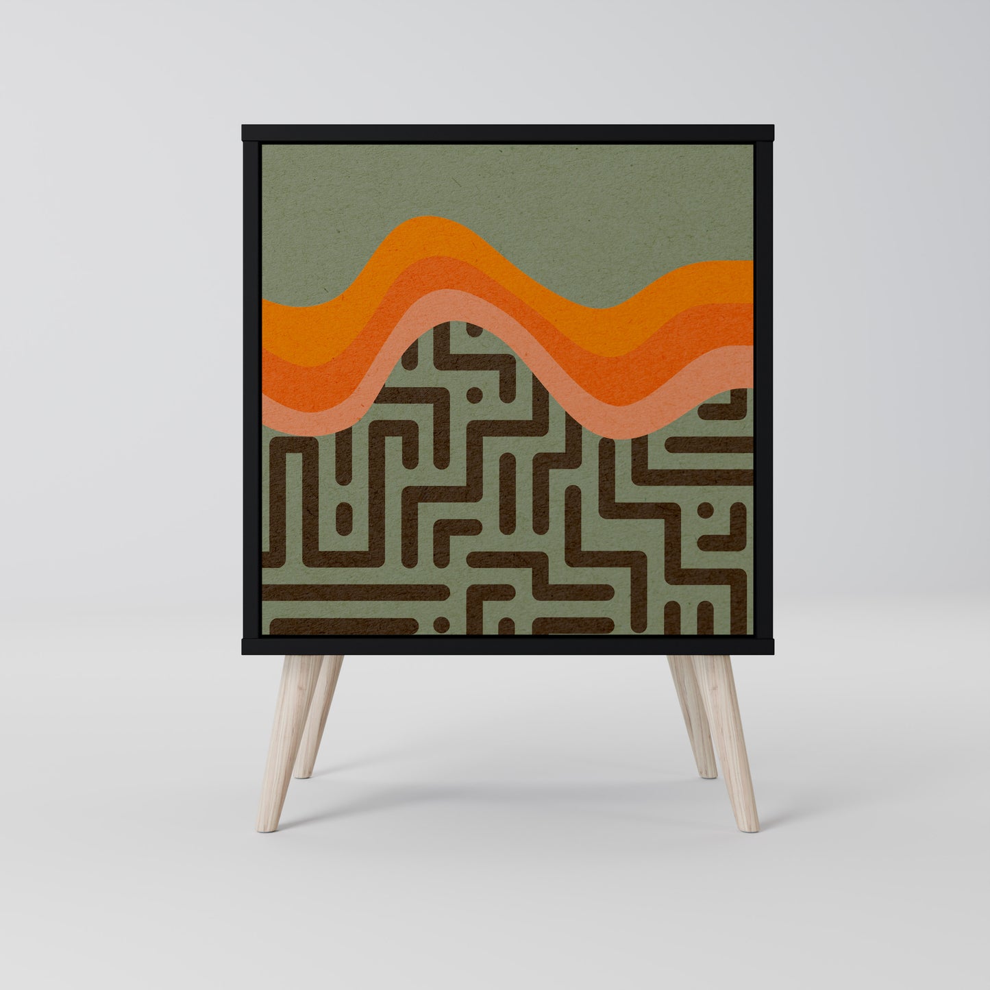 Credenza a 1 anta SIMPLE SOLUTIONS con finitura nera