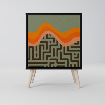 Credenza a 1 anta SIMPLE SOLUTIONS con finitura nera