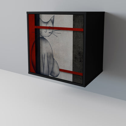 Credenza GRAY FIGURES a 1 anta con finitura nera