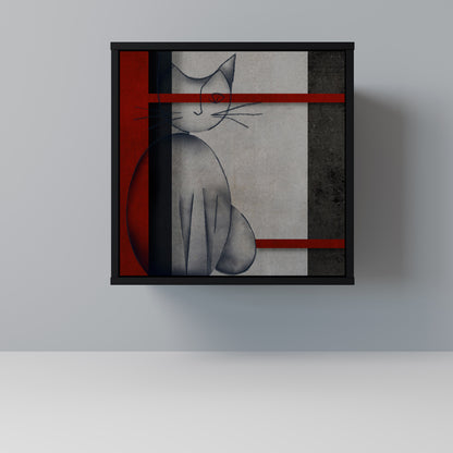 Credenza GRAY FIGURES a 1 anta con finitura nera