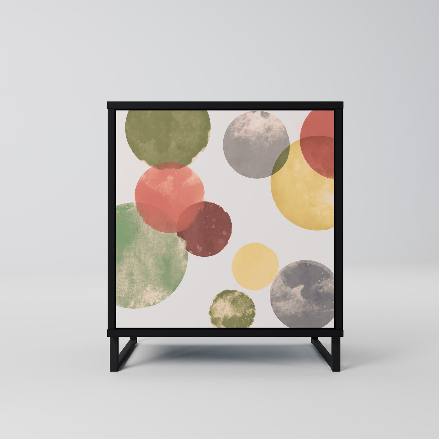 Credenza FLEETING HAPPINESS a 1 anta con finitura nera