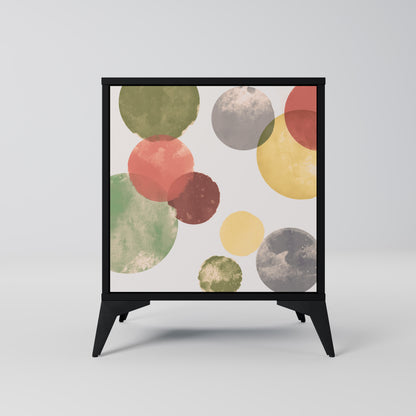 Credenza FLEETING HAPPINESS a 1 anta con finitura nera