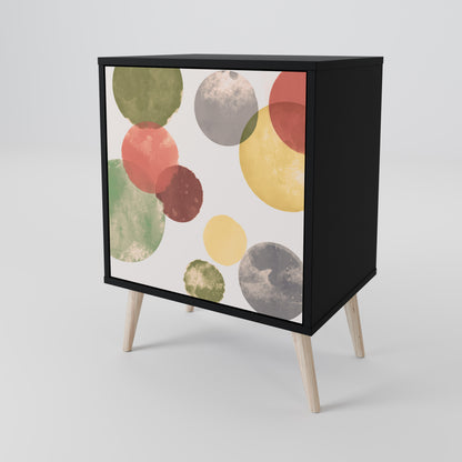 Credenza FLEETING HAPPINESS a 1 anta con finitura nera