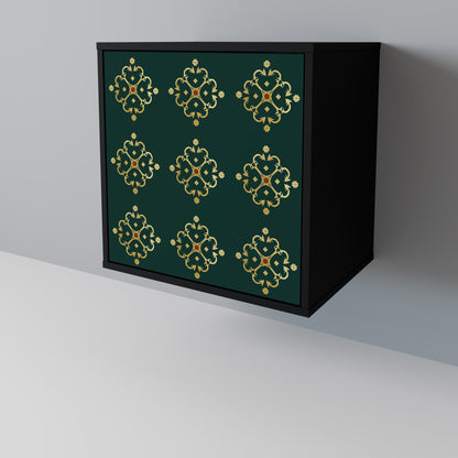Credenza ROYAL MEDALLION a 1 anta con finitura nera