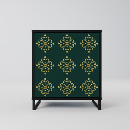 Credenza ROYAL MEDALLION a 1 anta con finitura nera