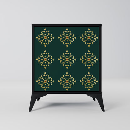 Credenza ROYAL MEDALLION a 1 anta con finitura nera