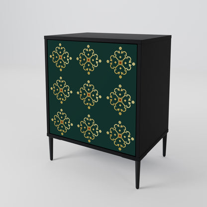Credenza ROYAL MEDALLION a 1 anta con finitura nera
