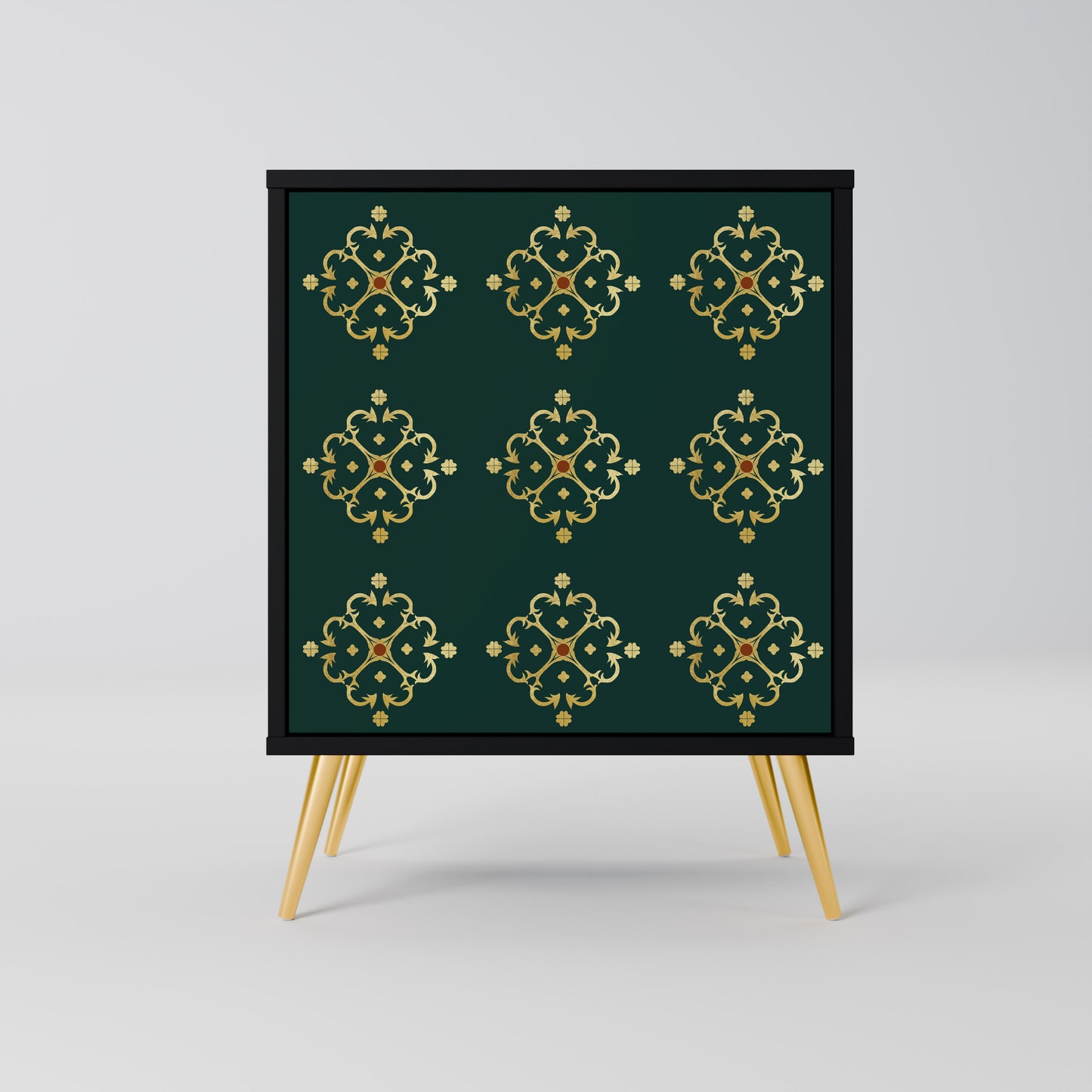 Credenza ROYAL MEDALLION a 1 anta con finitura nera