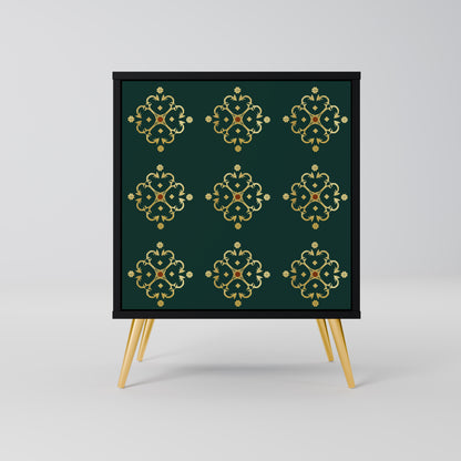 Credenza ROYAL MEDALLION a 1 anta con finitura nera