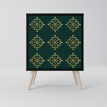 Credenza ROYAL MEDALLION a 1 anta con finitura nera