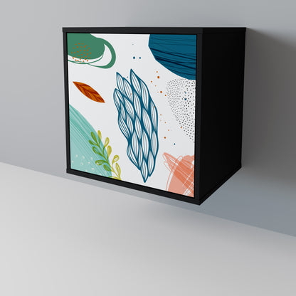 Credenza BOTANICAL HURRICANE a 1 anta con finitura nera