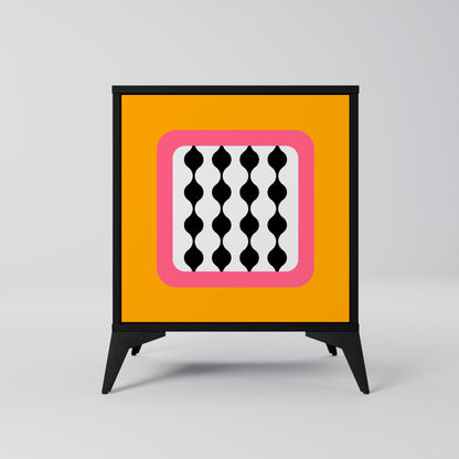 Credenza TEARS IN HEAVEN a 1 anta con finitura nera