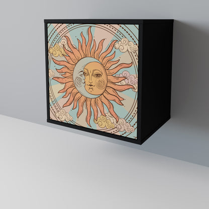 Credenza MYSTICAL STRUCTURE a 1 anta con finitura nera