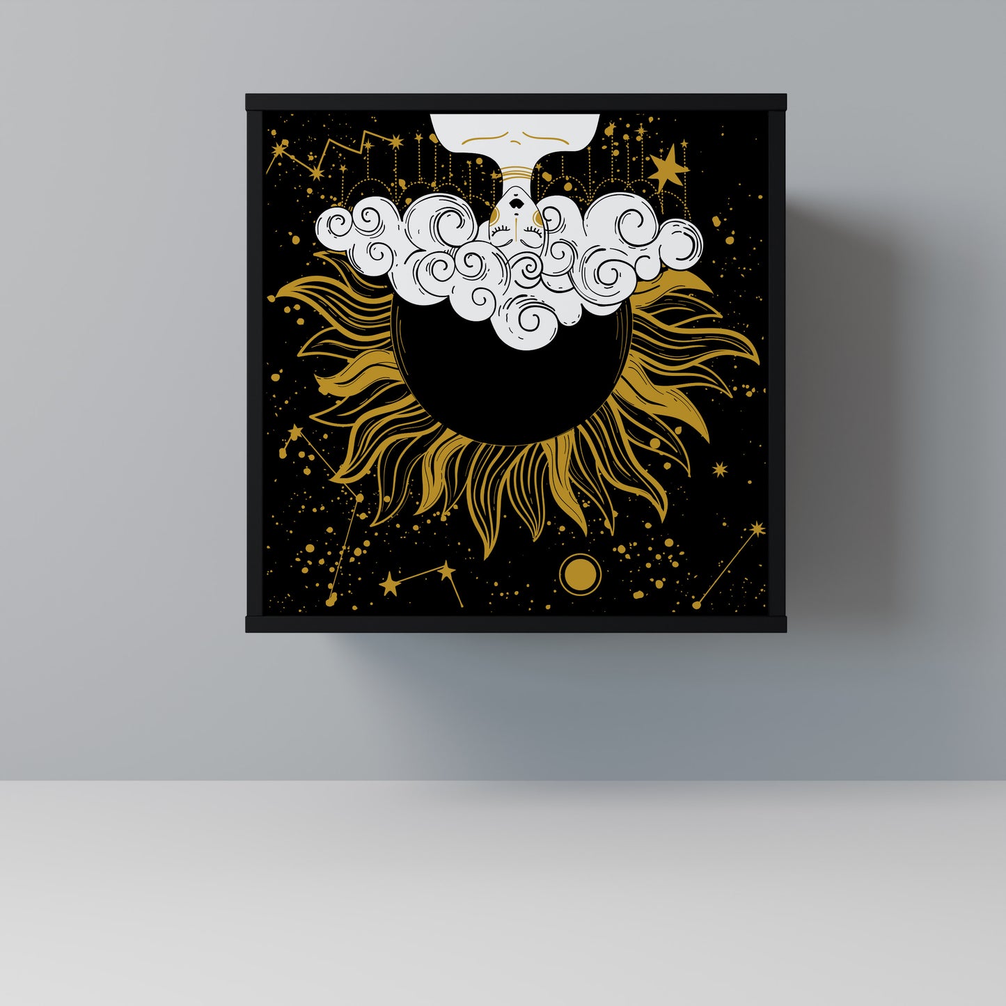 Credenza STELLAR CONSTELLATIONS a 1 anta con finitura nera