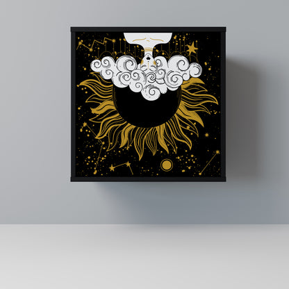 Credenza STELLAR CONSTELLATIONS a 1 anta con finitura nera