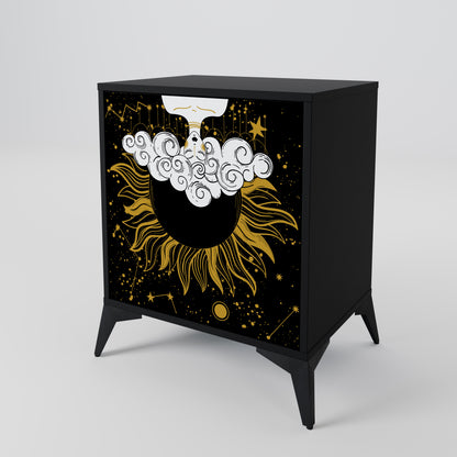 Credenza STELLAR CONSTELLATIONS a 1 anta con finitura nera