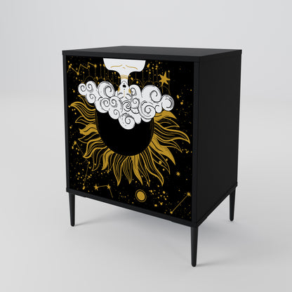 Credenza STELLAR CONSTELLATIONS a 1 anta con finitura nera