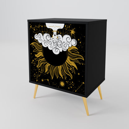 Credenza STELLAR CONSTELLATIONS a 1 anta con finitura nera