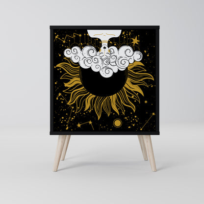 Credenza STELLAR CONSTELLATIONS a 1 anta con finitura nera