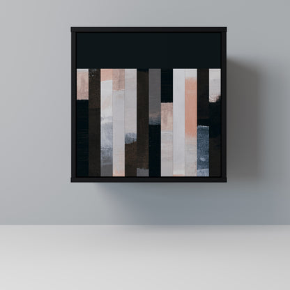 Credenza COLLAGE OF RECTANGLES a 1 anta con finitura nera